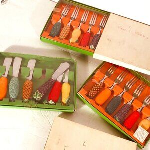 3 Sigma Vintage Fruit Sets 18 Ceramic NWT